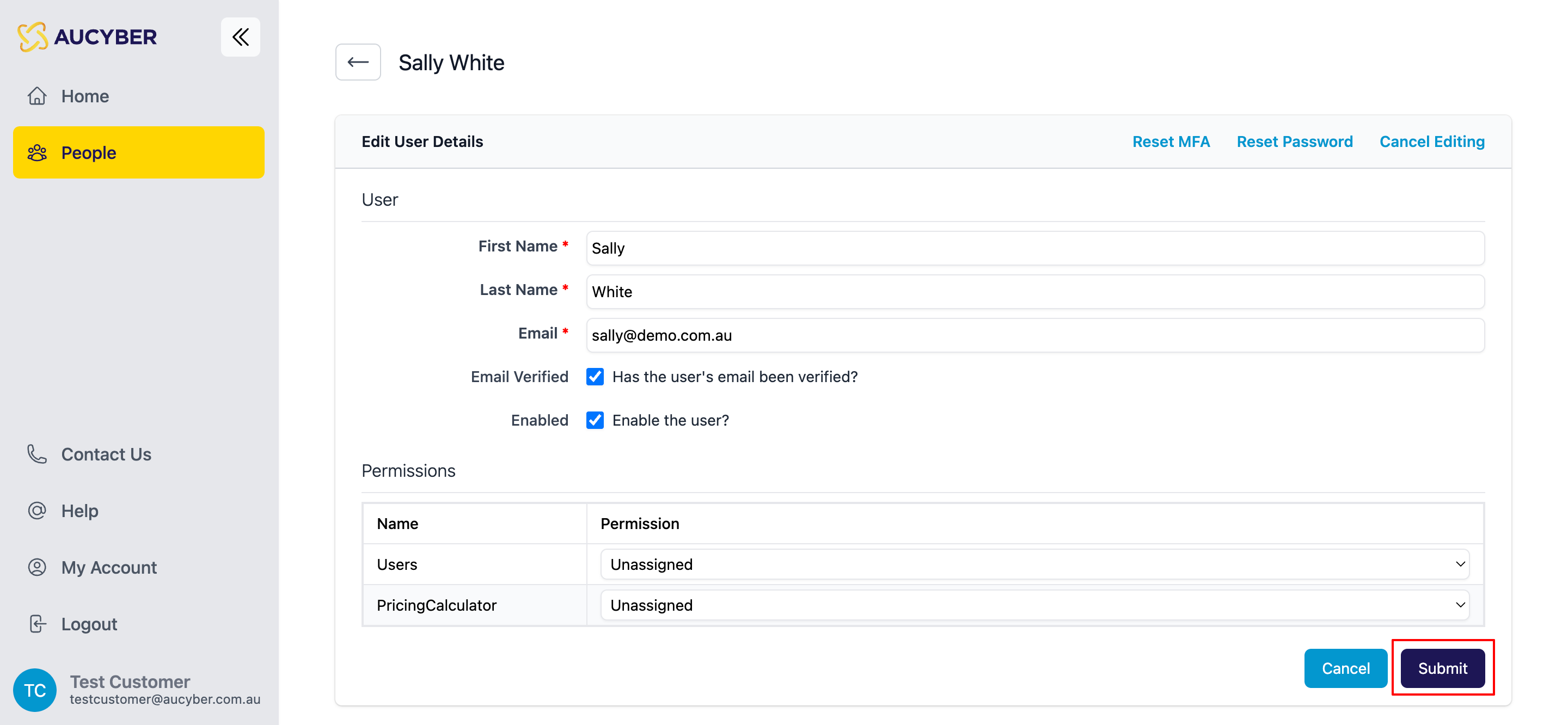 Successful new password