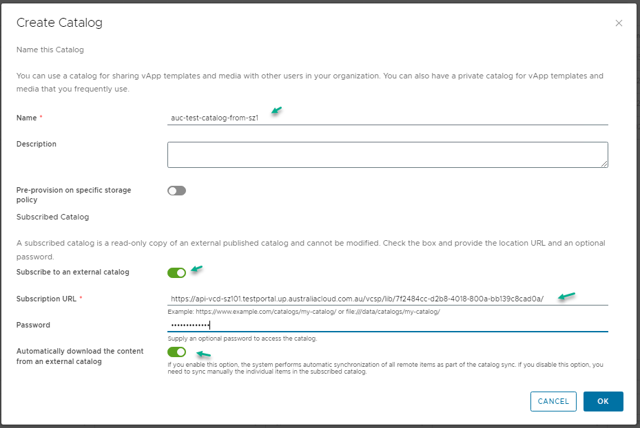 Create Catalog