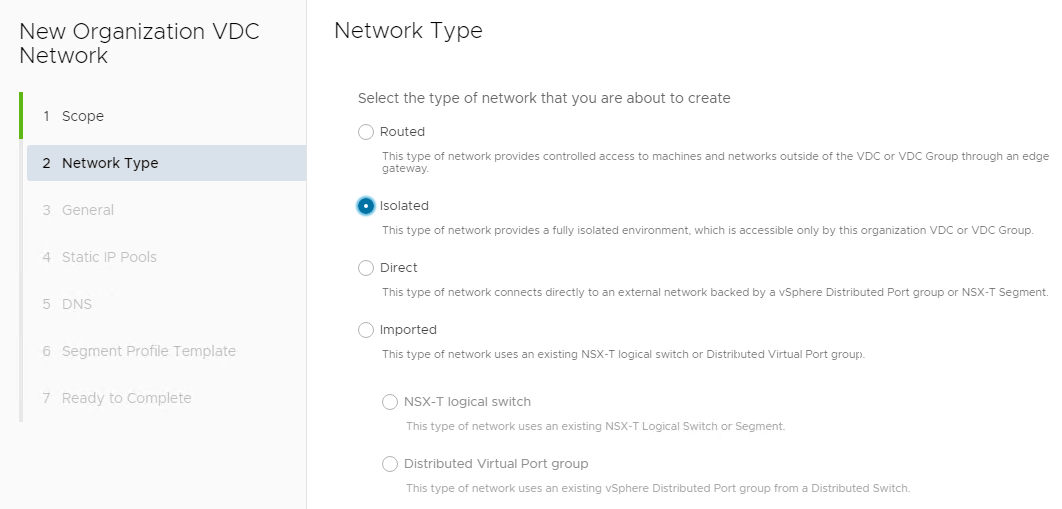 New Isolated Network