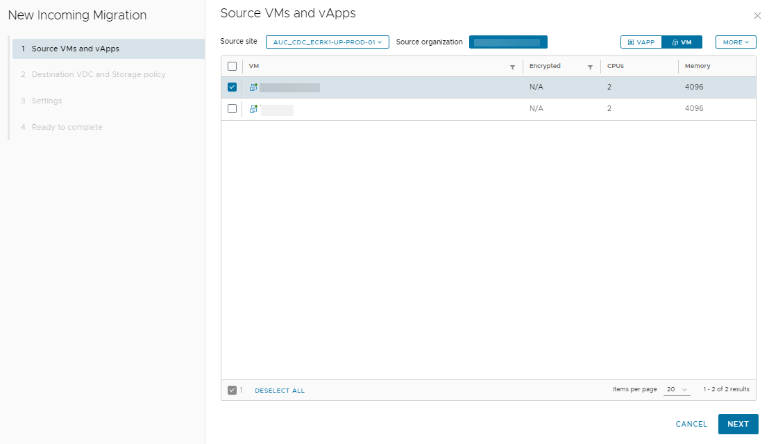 vms vapps