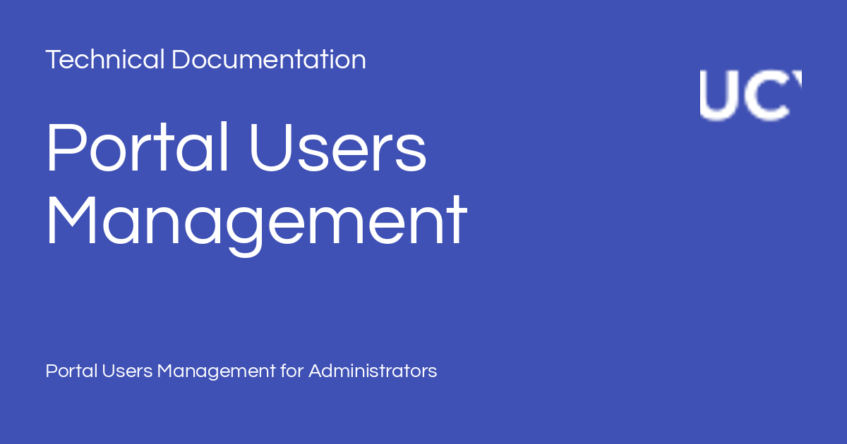 Portal Users Management - Technical Documentation